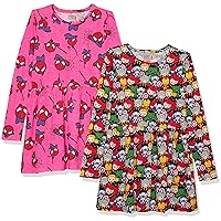 Spotted Zebra Disney | Marvel | Star Wars | Frozen | Princess Toddlers' Big Girls Knit Long-Sleeve Play Dresses, Pack of 2