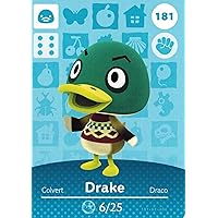 Nintendo Animal Crossing Happy Home Designer Amiibo Card Drake 181/200 USA Version