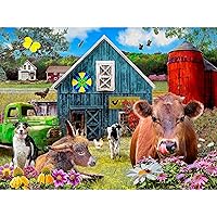750 Piece Puzzle for Adults Karen Burke Rooster Hollow Farm Country Jigsaw from KI Puzzles
