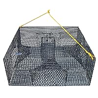 Promar Heavy Duty Shrimp Pot with 1/2-Inch Mesh and 4 Tunnels, 24x24x9-Inch, Multi (TR-2245)