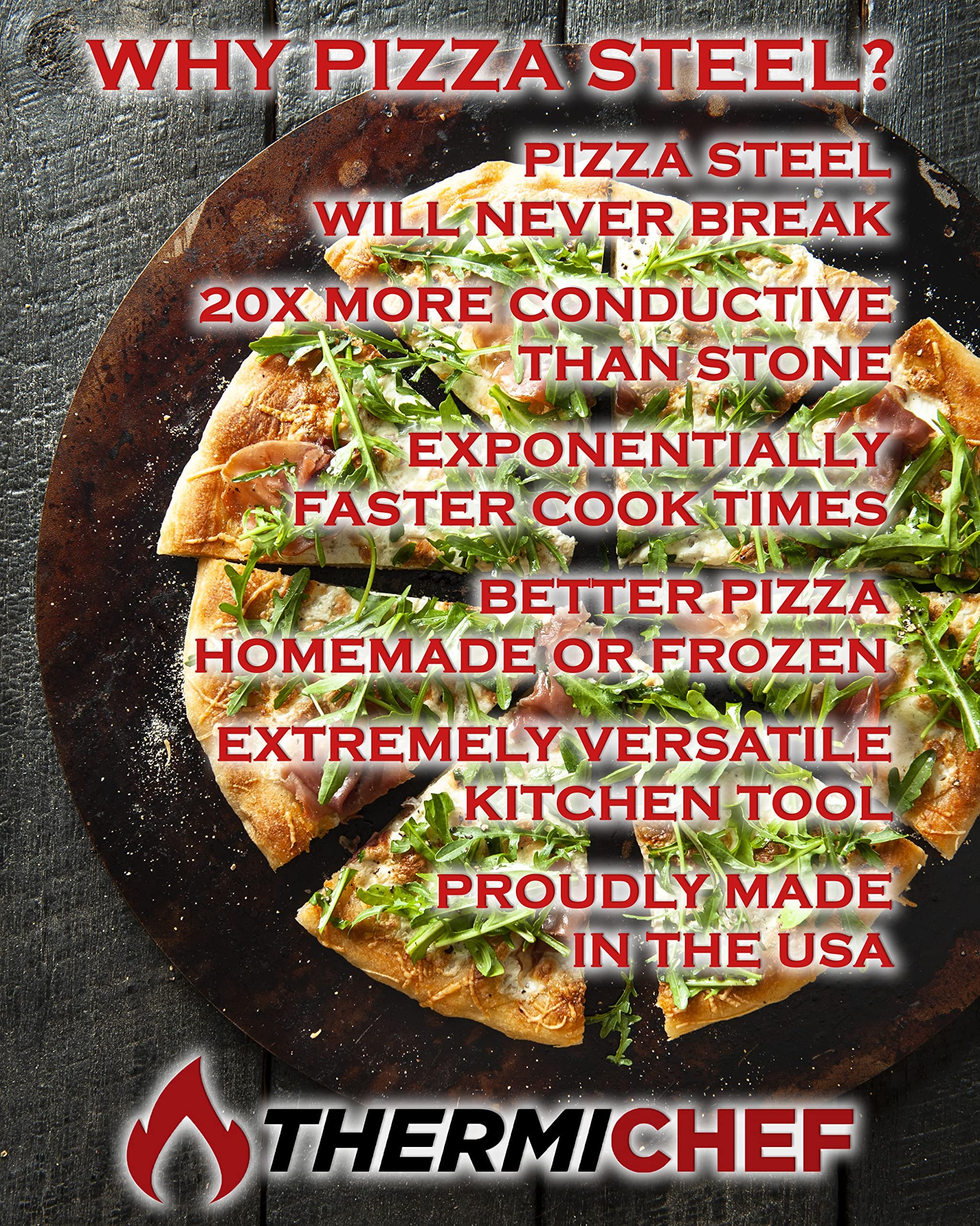 THERMICHEF by Conductive Cooking Pizza Steel (3/8