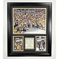 Vegas Golden Knights | 2022-2023 Stanley Cup Champions | Framed Photo Collage | 2 Sizes and Styles | (Posed on Ice, 18