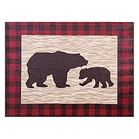 Trend Lab Northwoods Bear Canvas Wall Art, Tan/Red