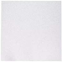 American Crafts Glitter Cardstock, 12 by 12-Inch, White (15 sheets per pack)