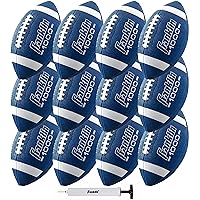 Franklin Sports Youth Footballs - Junior + Pee Wee Kids Footballs - All-Weather Synthetic Leather Outdoor Footballs - Extra Grip 1000 Footballs for Kids - 1 Packs + 12 Football Team Packs