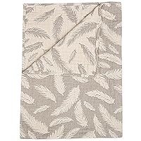 Blanket, Soft Cotton Jacquard Nursery and Stroller Blanket for Boys and Girls, Grey Feather, 30” x 40”