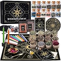 Large Witchcraft Kit 65pcs, Witch Altar Starter Kit, Spell Kit for  Beginners, Witchcraft Supplies Kit, Witch Starter Kit with Spell Candles,  Wiccan