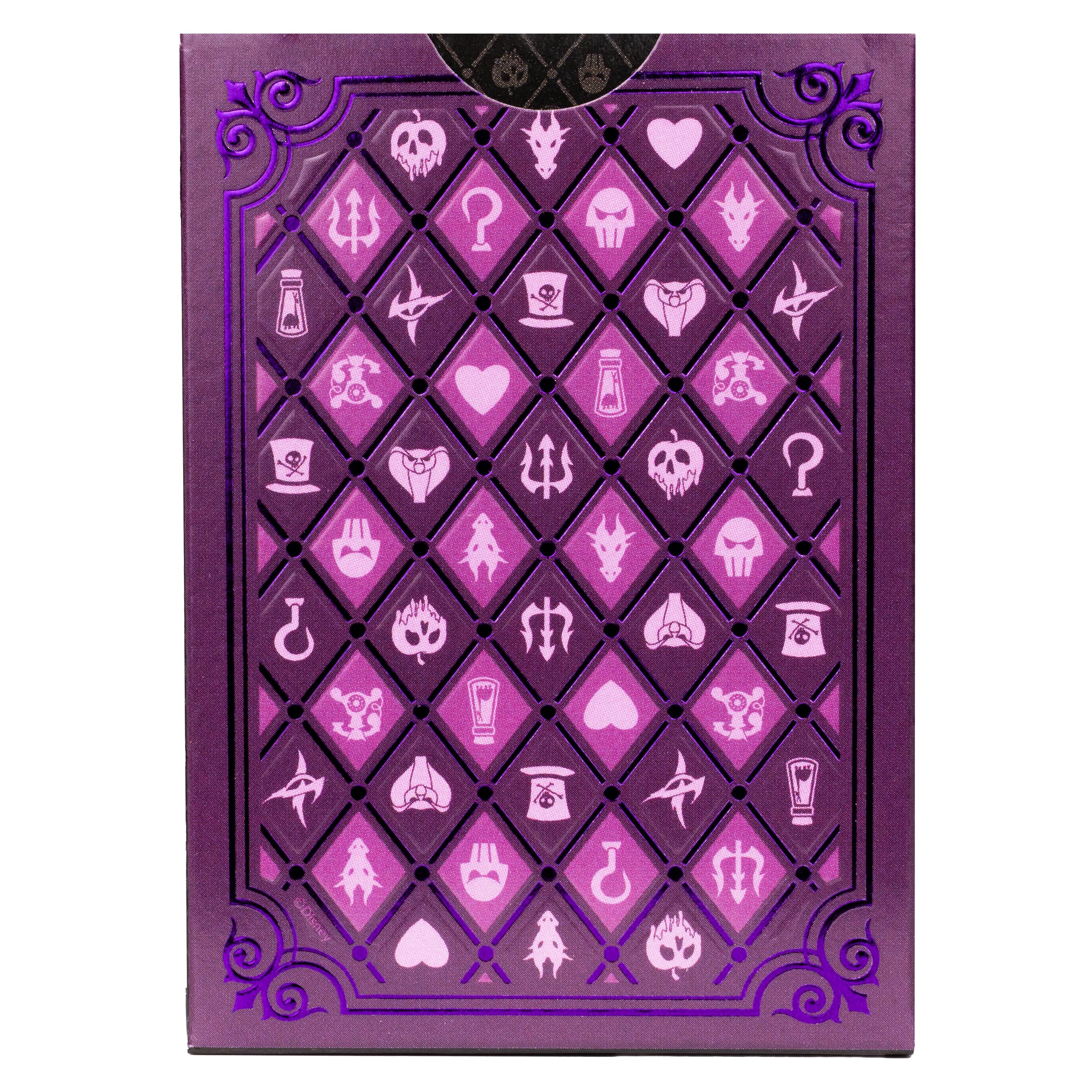 Bicycle Disney Villains Playing Cards - Features 12 Disney Villains Including Scar, Maleficent, Ursula, and More - Green or Purple Playing Cards (Colors May Vary)