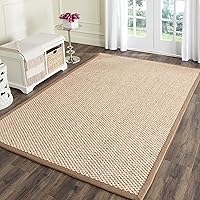 Natural Fiber Collection Accent Rug - 2' x 3', Natural, Sisal Design, Easy Care, Ideal for High Traffic Areas in Entryway, Living Room, Bedroom (NF525B)