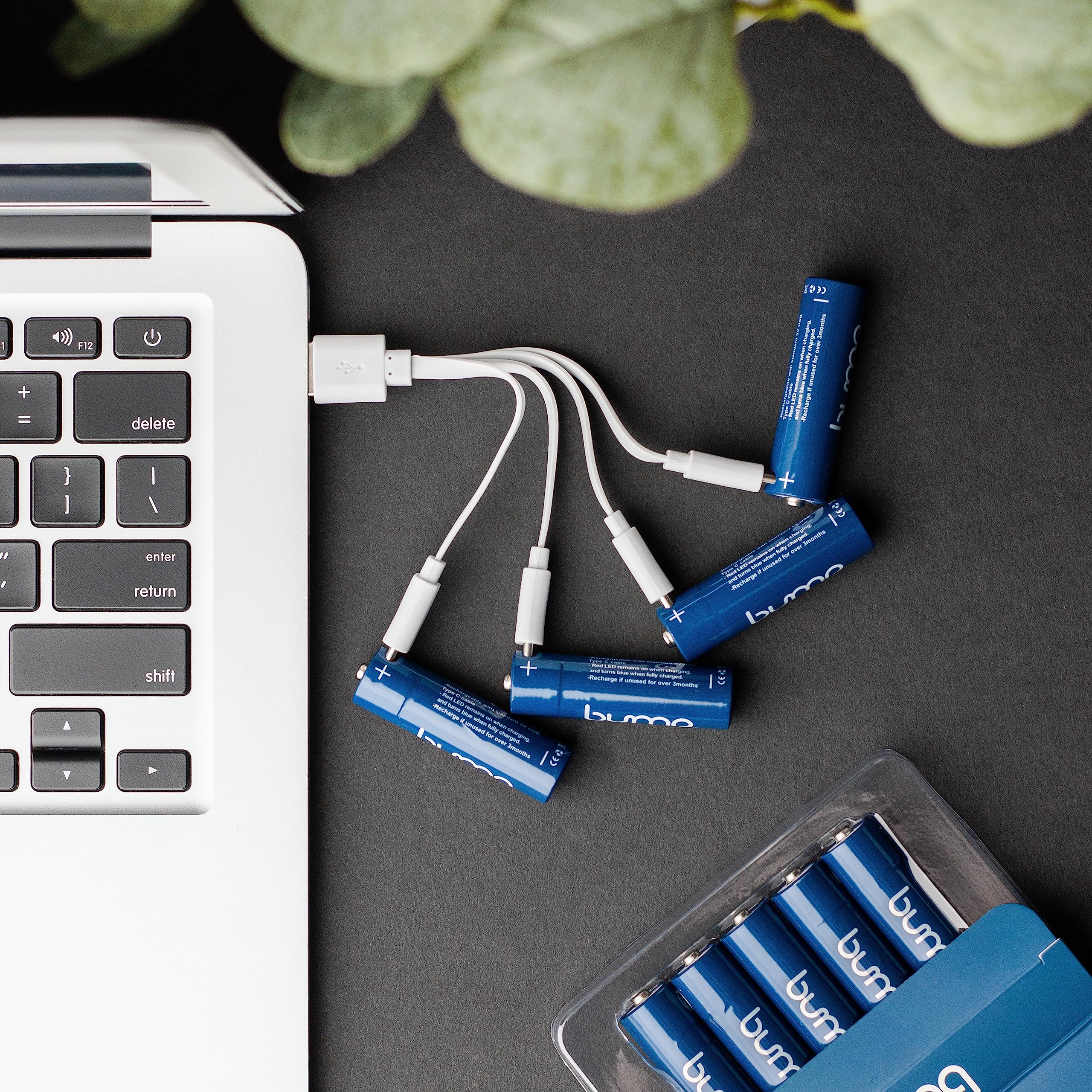 BUMP AA + AAA USB-C Rechargeable NiMH Batteries Bundle -10 Pack of Each - Sustainable & Cost-Effective Alternative to Lithium Ion - Fast Charging, Long-Lasting Power - Three Charger Cables Included