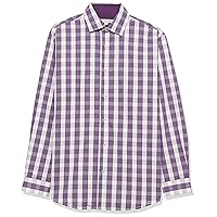 Isaac Mizrahi Boy's Long Sleeve Large Box Pattern Button Down Shirt