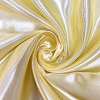 Eliza Pale Yellow Shiny Heavy Bridal Wedding Satin Fabric by The Yard - 10009