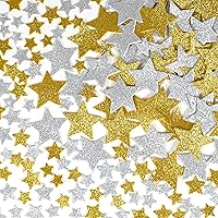 READY 2 LEARN Glitter Foam Stickers - Silver and Gold Stars - Pack of 168 - Self-Adhesive Stickers - Stickers for Scrapbooks and Cards