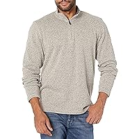 mens Long Sleeve Fleece Quarter-Zip Sweater