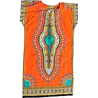RaanPahMuang Brand Child Dashiki Colors Afrikan Full Kaftan Throw Over Outfit