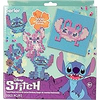 Perler Disney's Lilo and Stitch Fused Bead Craft Activity Kit, Includes 9 Patterns, Finished Project Sizes Vary, Multicolor 2003 Pieces