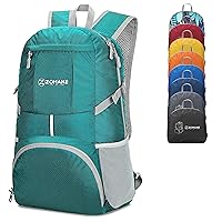 ZOMAKE Lightweight Packable Backpack 35L - Light Foldable Backpacks Water Resistant Collapsible Hiking Backpack - Compact Folding Day Pack for Travel Camping(Lake Green)