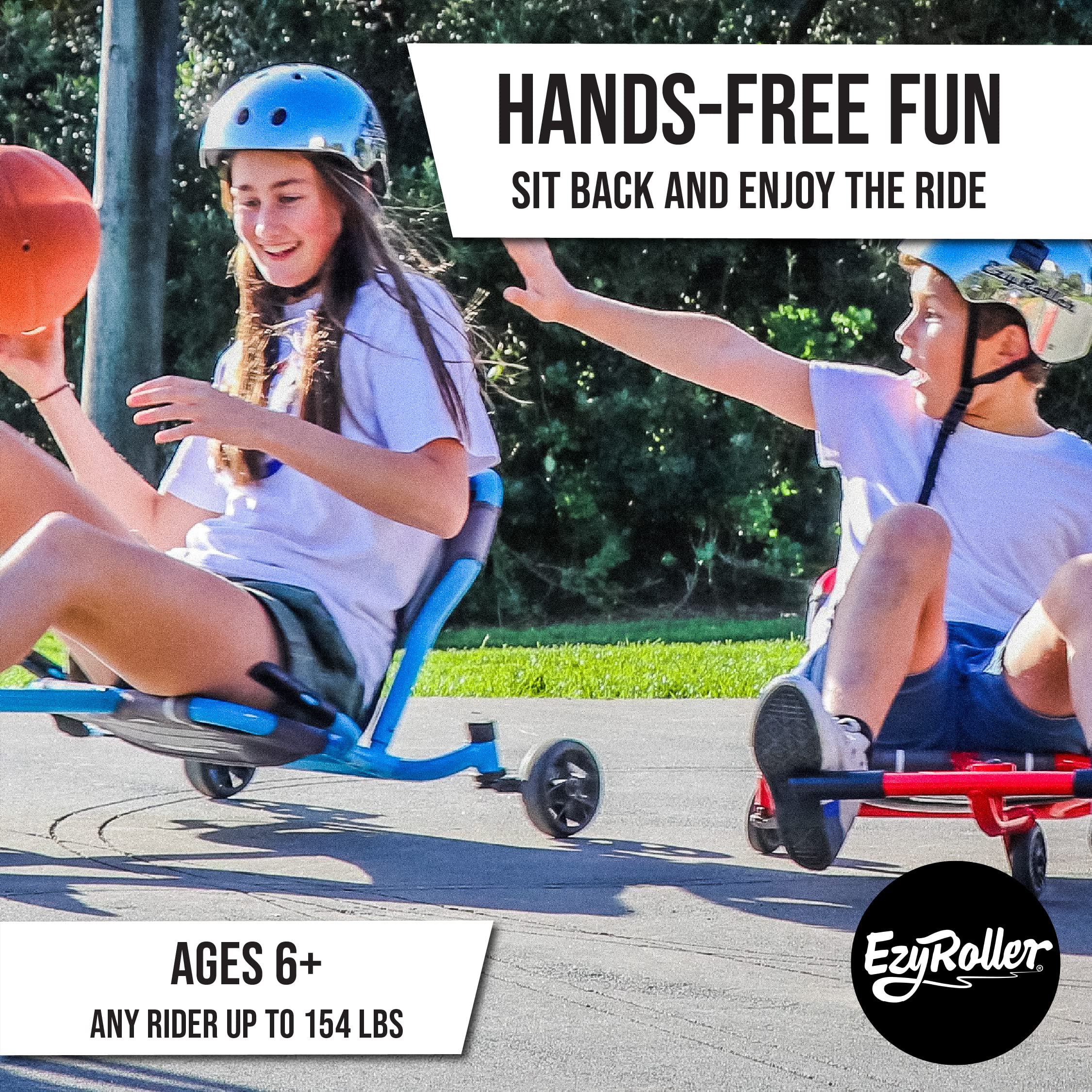 EzyRoller New Drifter-X Ride on Toy for Ages 6 and Older, Up to 150lbs. - Black