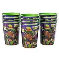 American Greetings Teenage Mutant Ninja Turtle (TMNT) Party Supplies, 16 oz. Reusable Plastic Party Cup (12-Count)