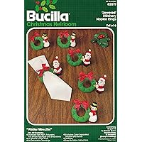 Bucilla - Winter Wreaths - Felt Applique Napkin Rings Kit 82019
