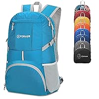 ZOMAKE Lightweight Packable Backpack 35L - Light Foldable Backpacks Water Resistant Collapsible Hiking Backpack - Compact Folding Day Pack for Travel Camping(Light Blue)