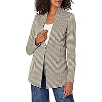 Tommy Hilfiger Womens – Business Jacket with Flattering Fit and Single-Button Closure Blazer, Black Multi Line, 8 US