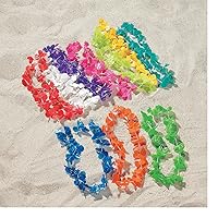 Bulk Lei Assortment (100 Plastic Leis) Great for Tiki, Luau and Tropical Party Supplies