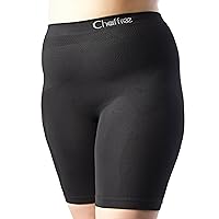 Womens Anti Chafe Underwear, Briefs Sweat Control XL Full Waist Short Leg Black