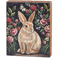 Home Décor Block Sign - Woodland Bunny