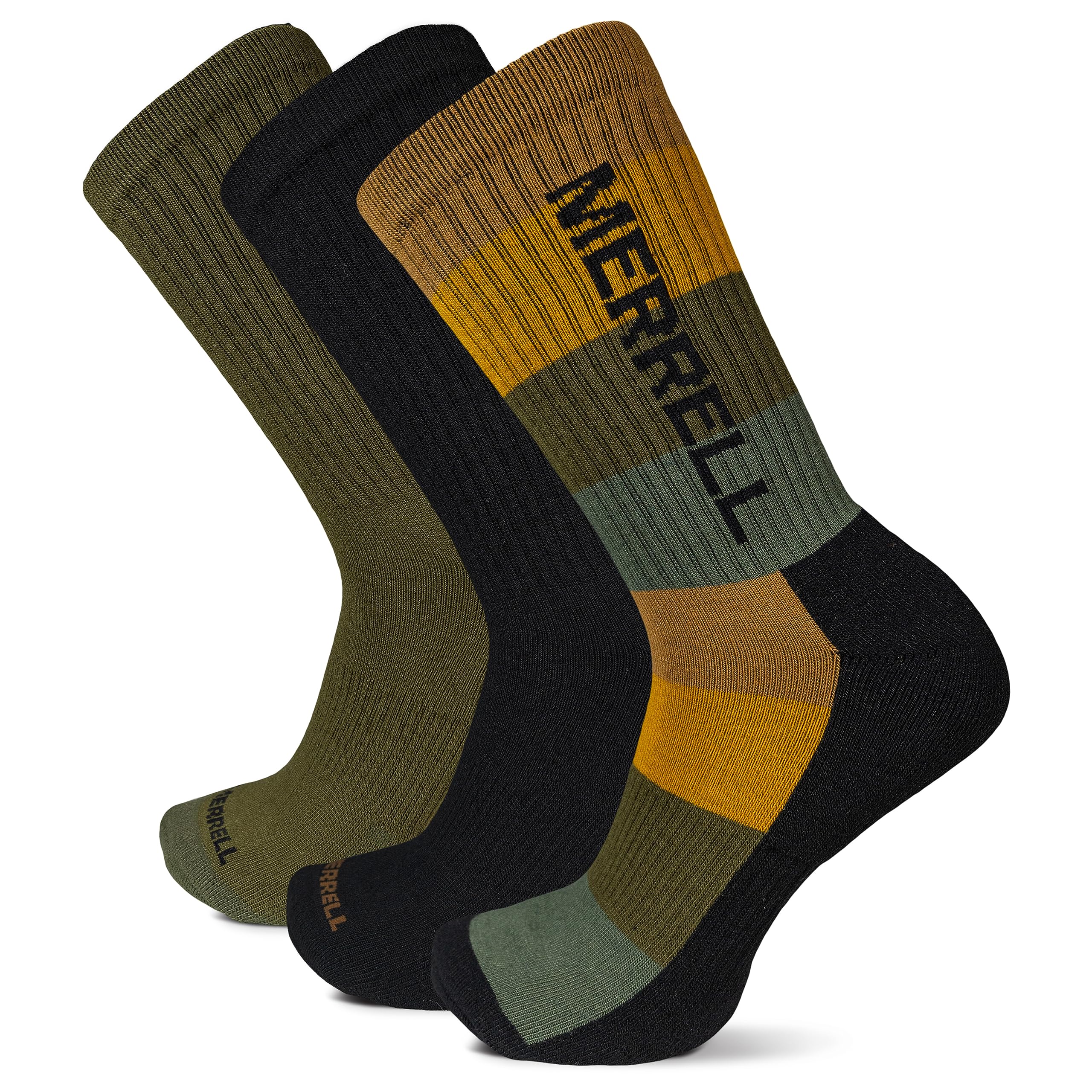 Merrell Men's and Women's Wool Everyday Hiking Socks-3 Pair Pack-Cushioned