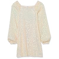 Speechless Girls' Long Sleeve A-line Sequined Party Dress