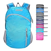 Foldable Waterproof Backpack For Outdoor Sports With Inside Wet Clothes Compartment Packable For Multiple Uses Ultra Lightweight Ideal For Hiking Men And Women Travel(Sky Blue)