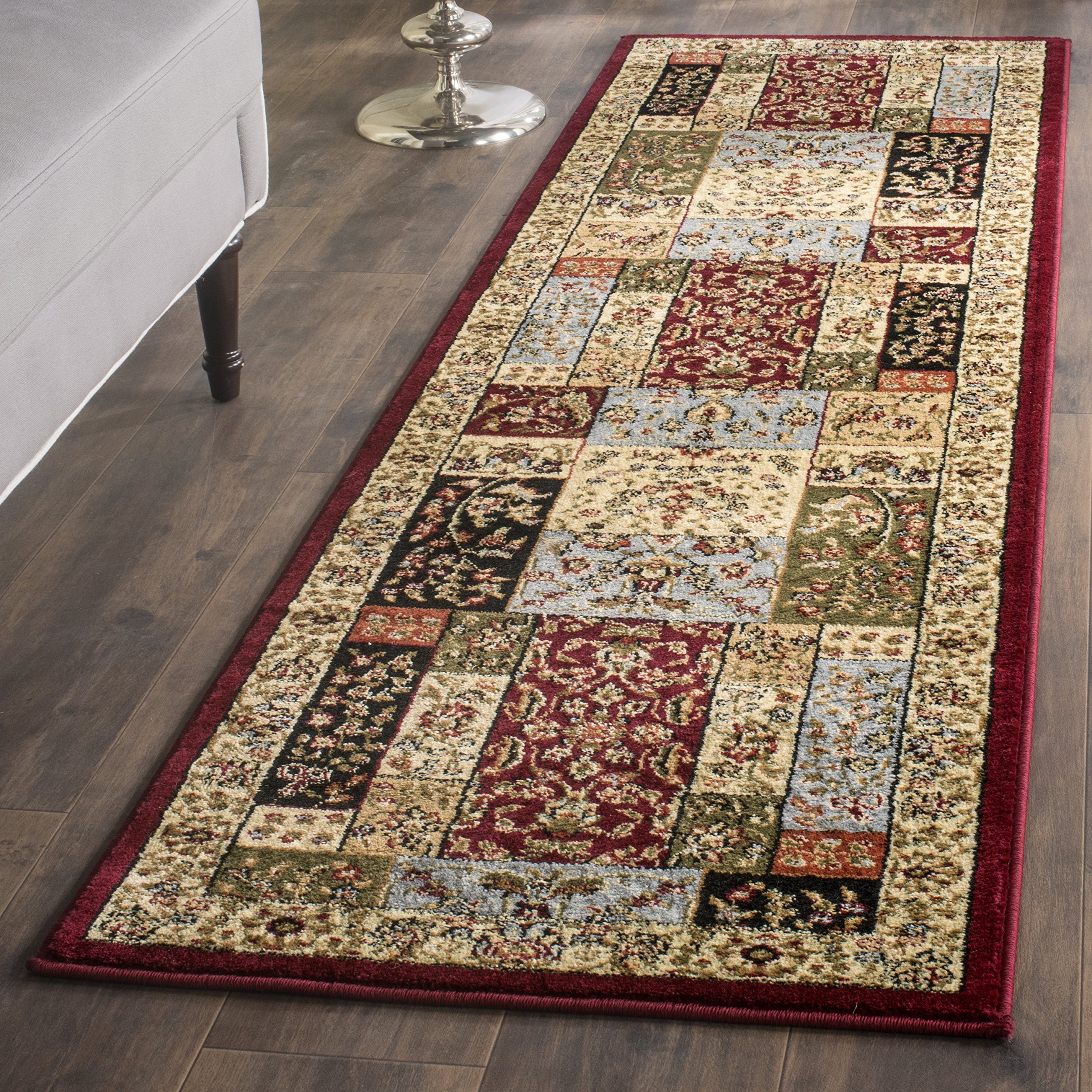 SAFAVIEH Lyndhurst Collection 2'3" x 8' Multi / Ivory LNH318A Traditional Oriental Non-Shedding Living Room Entryway Foyer Hallway Bedr...