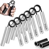 Grip Strength Trainer, Hand Grip Strengthener, Forearm Strengthening Devices Metal Hand Exercisers Non-Slip Wrist Workout Trainer for Men Women Training Recovery, 1/4/6 Pack, 50LB-350LB