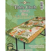 Hawaiian Tropical Flower Fitted Tablecloth (Fits 6 ft Picnic Tables, spicing up Any Party)