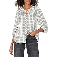 Tommy Hilfiger Women's Button Up Plaid Lurex Shirt