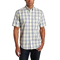 Nautica Men's Single Pocket Grid Plaid Shirt