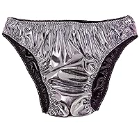 XXL Ania's Poison Sissy Panties Black Satin String Bikini Shiny Men's Panties Underwear S-2X 