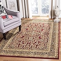 SAFAVIEH Lyndhurst Collection Area Rug - 8' x 11', Red & Black, Traditional Oriental Design, Non-Shedding & Easy Care, Ideal for High Traffic Areas in Living Room, Bedroom (LNH214A)