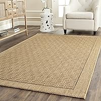 Palm Beach Collection Accent Rug - 4' x 6', Natural, Sisal Design, Non-Shedding & Easy Care, Ideal for High Traffic Areas in Entryway, Living Room, Bedroom (PAB359A)