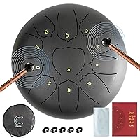 Stainless Steel Tongue Drum Set: Handpan Drum for Adults and Kids, Hapi Pan Drum Instrument for Meditation, Yoga, Relaxation, Healing, and An Unique Gift. Increase mindfulness. Deep Sound
