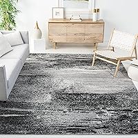 Adirondack Collection Area Rug - 8' x 10', Silver & Multi, Modern Abstract Design, Non-Shedding & Easy Care, Ideal for High Traffic Areas in Living Room, Bedroom (ADR112G)