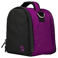 Purple Slim Compact Protective Travel Digital Camera Carrying Case with Accessory Compartment for Kodak EasyShare Digital Cameras