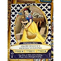 Disney Sorcerers Mask of the Magic Kingdom Sotmk Game Wdw Walt Disney World Exclusive Game Moon Card # 34 Snow White's Housecleaning Princess Spell Map & Mickey Stickers