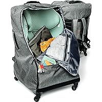 Car Seat Travel Bag With Wheels - 3 In 1 Padded Carseat Carrier Backpack With Extra Storage (AerCás Carseat Bag)