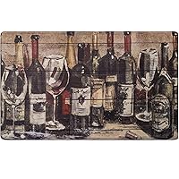 SoHome Cozy Living Anti-Fatigue Designer Kitchen Mat, Wine Asst. Themed-Non Slip, Stain Resistant, Easy Clean, 1/2 Inch Thick Comfort Chef Mat, 18