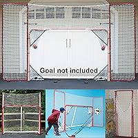 Hockey Backstop Kit with Targets, Red/White , 10' x 6'