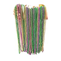 Metallic Beaded Necklaces, Mardi Gras Necklaces, Festive Necklace Multi Packs
