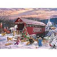 Ceaco - Classic Christmas - Red Barn - 1000 Piece Jigsaw Puzzle