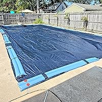 Inground Pool Winter Cover, Fits 12’ x 24’ Rectangle, Solid Blue – Superior Strength & Durability, Treated for UV Protection, WC1224RE, 12' X 24'